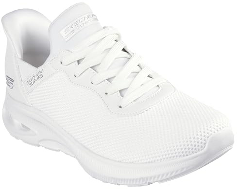 Skechers Women's Bobs Unity Pinch of Luck Slip-On Sneakers, Off White Textile/Synthetic Trim, 4 UK