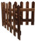 DIKACA Garden Fence Border Edging - Picket Fencing for Yard, Grass Stop, Temporary Fence - Wooden Flower Bed Border - Outdoor and Indoor Garden Supplies