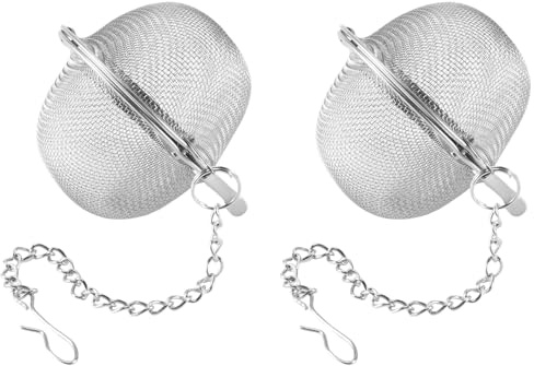 Knadgbft Lot de 2 boules à thé pratiques avec filtre à thé et épices