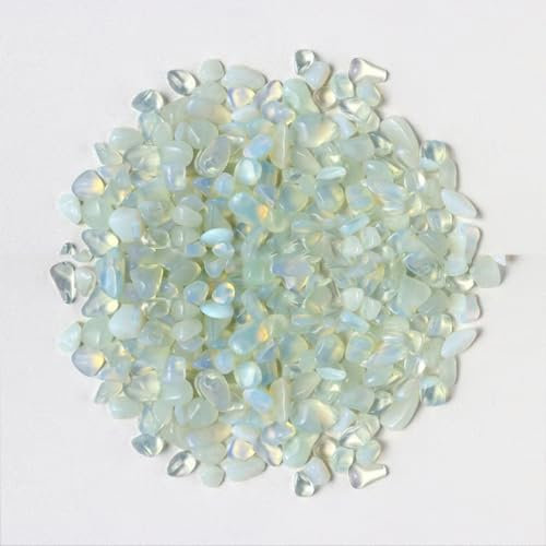 Pietre decorative in granulato da 100 g, 3 – 5 mm, piccole pietre semipreziose, pietre decorative per artigianato, acquario, fioriere paesaggistiche, vasi, riempitivi, colore bianco A