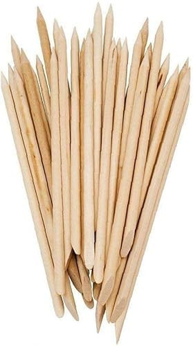 20Pcs Orange Wood Cuticle Pusher Nail Art Cuticle Orange Wood Sticks for Cuticle Removal Manicure Manicure Instrument Convenient and Attractive Cuticle Pushers Cuticle Tools,Tools and Accessories