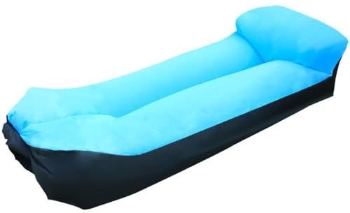 Divano gonfiabile, facile da installare, facile da trasportare, impermeabile e a prova di perdite, è il divano ideale per cortile, spiaggia, campeggio, picnic, festival musicali (blu-nero)