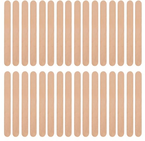 Kueohse [100pcs] 3.6 Palos de hielo multiusos para manualidades, hielo, , depilación, lengua, palillos de madera, duraderos