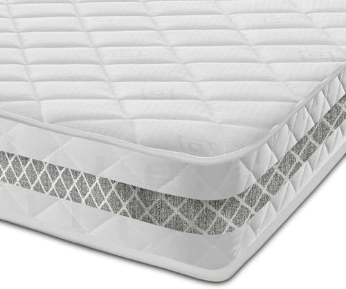 eXtreme comfort ltd Diamond 3D Nebraska King Size Mattress | Foam Layer, Bonnel Spring, Soft Comfort Support, Vacuum Packed, White, 5ft x 6ft6 (150 x 200 x 18cm)