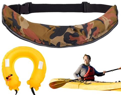 Ceinture de flottaison - Ceinture d'aérobic aquatique - Ceinture de flottaison en EVA - Ceinture gonflable manuelle - Ceinture de flottaison réglable - Entraînement de piscine et soutien du jogging