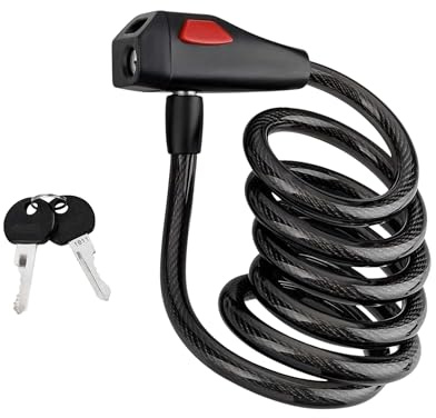 Candado Antirrobo con Llaves, Candado de Cadena, Candado para Bicicleta, Moto, Scooters, Puertas, Vallas, Remolques, Trailer, Barco, Caravana Cerradura Alta Seguridad, 12mm x 150cm