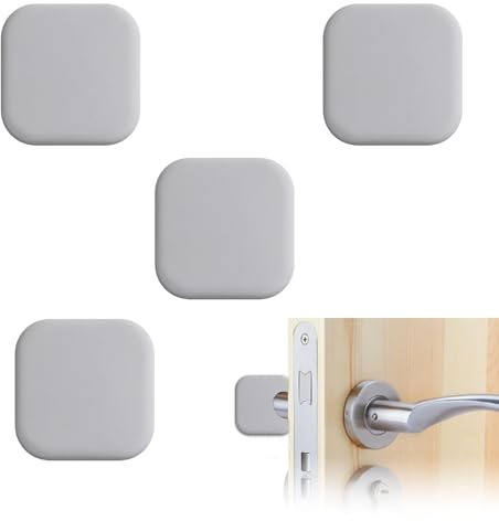 4PCS Self Adhesive Door Stop Wall Protector, Practical Soft Bumper Pads for Indoor Door Stops Decorative, Thickened Wall Cushion Doorstop Guard to Reducing Impact and Noise from Doors