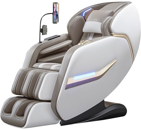 LFFTBK Sillón de Masaje de Cuerpo Completo, con Terapia de Calor, tecnología SL-Track y función de escaneo Corporal.(Bianco)