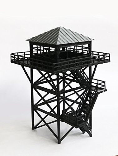Outland Models Torre de vigilancia de paisaje ferroviario (negro) escala HO 1:87