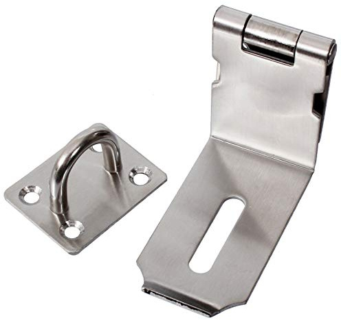 Edelstahl Überfalle 90° Grad in 3 Größen zum Auswählen Vorrichtung für Vorhängeschloss (75x60mm)