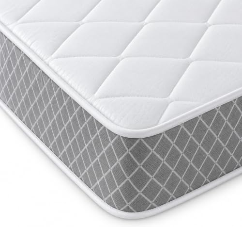 eXtreme comfort ltd Diamond Essential Grey Small Single Mattress | Bonnel Spring, Soft Comfort Support, Vacuum Packed, White, 2ft6 x 6ft3 (75 x 190 x 18cm)