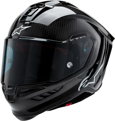 Race Helm Alpinestars Supertech R10 Motorradhelm Integralhelm Carbonhelm, BLACK CARBON, M