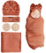 DRESHOW Baby Pucktuch Baby Decke Neugeborenen Swaddle Pucksack mit Baby Bogen Mütze Stirnband