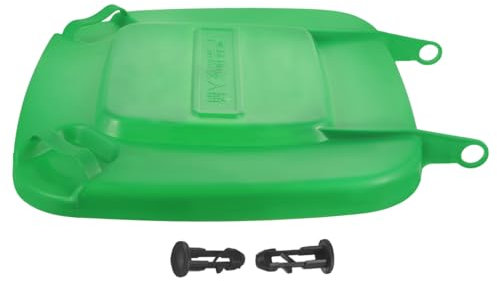 KONTONTY Heavy-duty Trash Can Lid Waste Bin Cover Replacement Plastic Outdoor for Kitchen Bins