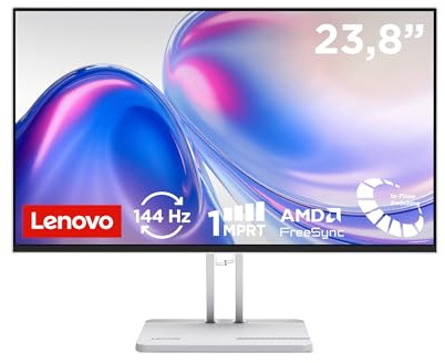 Lenovo L24-4C | 24 Full HD WLED Monitor | 1920x1080 | 16:9 | 144Hz | 1ms Reaktionszeit | HDMI | VGA | Audio 3.5mm | 4-seitig-Panel | TÜV Augenschutz | AMD FreeSync | grau | 3.8 kg