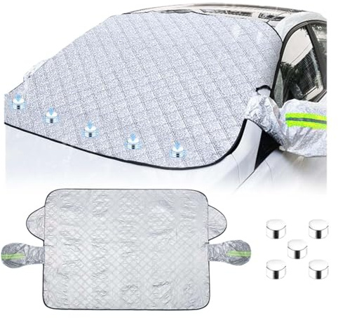 ZHYUAN Bâche Pare Brise Protection, 116 cm x 160 cm, Magnétique Couverture Pliable Protège, Housse de Pare-Brise de Voiture, Couverture de Pare-Brise, Applicable à la Plupart des modèles de Voitures