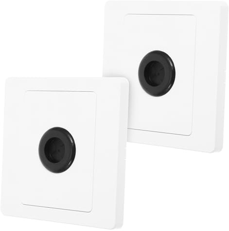 AUTSUPPL Plaques Murales Blanches Couverture Légère en ABS Lot de 2 Organise les Fils Proprement avec trou pour câbles pour Bureaux et Maisons