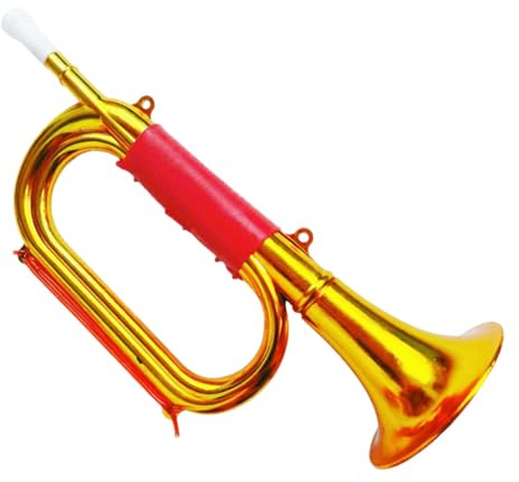 Jorzer Trompette Jouet 13 Pouces jouable développement sûr PP Plastique doré Enfants Trompette avec poignée Confortable éducatifs Enfants Instruments de Musique Jeu Jouets.