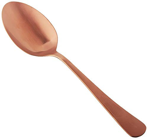 Mercer Culinary placcatura Cucchiaio Solido, Ciotola in Acciaio Inox, Oro Rosa, 21.8 x 5.4 x 3.2 cm