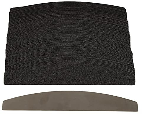 Wechselfeilen Für Gelnägel, 100 Stück Austauschbare Nagelfeilen, Einweg-Nagelfeilen-Set Half Moon Nagelfeilen Wiederverwendbare Edelstahl-Fußleiste für Den Heim- und Salongebrauch