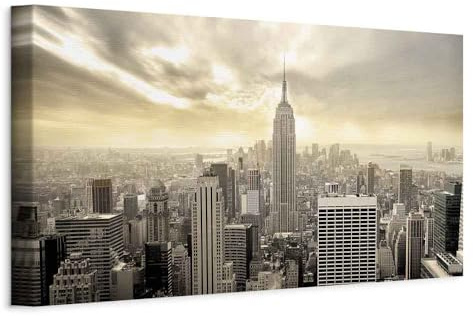 murando - Quadro Acustico New York 1 pezzo schiuma acustica Quadri Moderni Camera da Letto Matrimoniale - Stampa su Tela - Pannelli Fonoassorbenti Decorativi - Fonoassorbente Acustiche