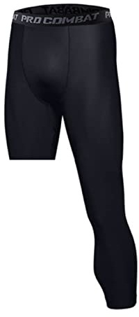 LUOSFUH Pantaloni da Uomo a Compressione 3/4 con Una Gamba, Intimo da Basket Atletico(15)