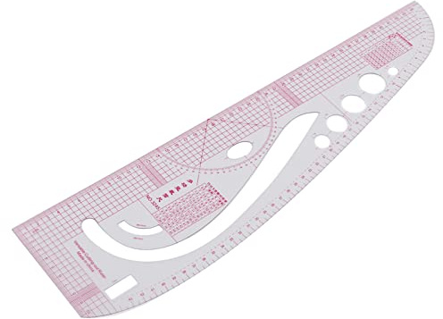 Righello da sarto multifunzione, righello di misurazione professionale in plastica trasparente ad alta precisione per la progettazione di costumi