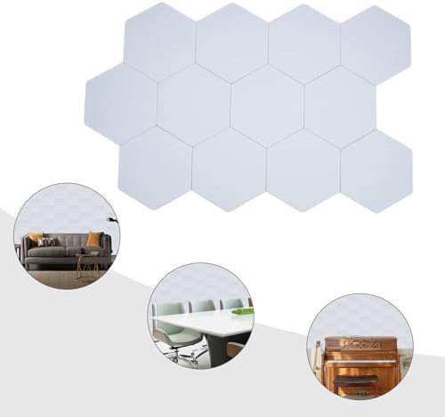 12 pannelli acustici esagonali, autoadesivi, assorbitori acustici, ad alta densità, protezione acustica, per studio, ufficio, soffitto, decorazione per la casa, trattamento acustico, 30 x 35 cm
