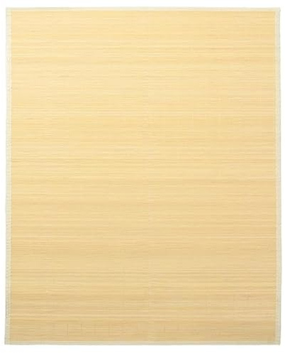 Elegans bambumatta 160 x 230 cm natur – ekologisk matta med polypropenkant för vardagsrum och sovrum – hållbar och lätt att rengöra