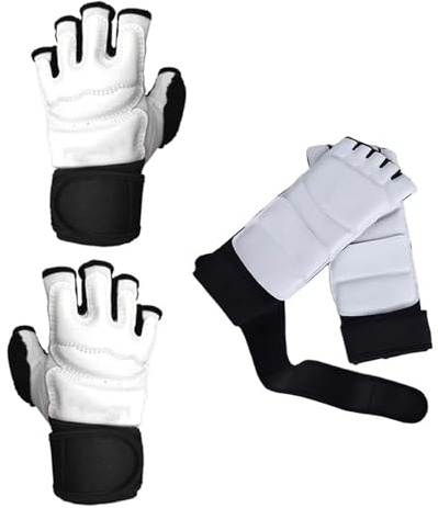 Taekwondo Foot Guards Half-Finger Gloves Martial Arts Protective Gear Karate Hand for Women and Men Half-Finger Gloves Protector