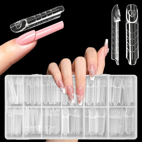 BBEUU 150 Pezzi Dual Form Professionali per 3D French Unghie – Forma Quadrata in 15 Misure, Compatibile con Polygel Acrygel Builder Gel, Pratici e Resistenti, Ideali per Salone DIY e Principianti