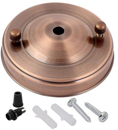 Icole Rosone da soffitto in metallo vintage, rame