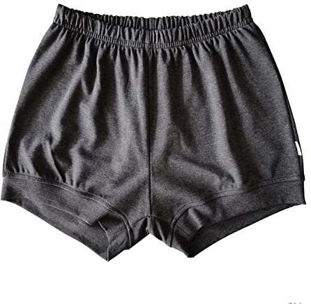THEECA Pantaloncini Iyengar di qualità in morbido cotone elastico per donne e uomini professionali Iyengar Yoga Shorts (grigio scuro, M)
