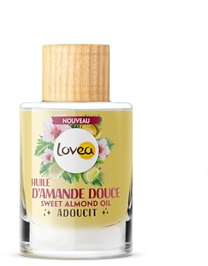 LOVEA - Huile d'Amande Douce Multi-Usage - Visage & Corps - Adoucit - Peaux Délicates - 100% d'Origine Naturelle - Sans Colorant ni Parfum Ajouté - Vegan - Fabriqué en France - 50 ml