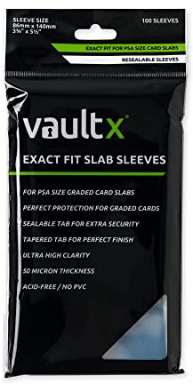 Vault X Graded Trading Card Slab Sleeves, Exact Fit Bags for PSA, MGC, CGC, UGC, GG and Other Similar Sized Cases, Collectible Card Games, Sports, TCG (100 Pack)