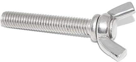 Flügelschrauben M6X40 10 Stück A2 Edelstahl rostfrei nach DIN 318, ähnl. DIN 316 AF, amerikanische Form, eckige Form