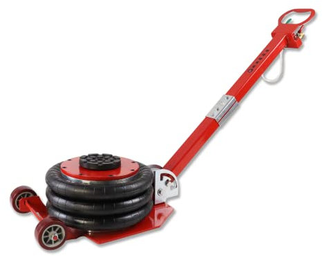 Froadp Martinetto Pneumatico per Auto Cric Pneumatica ad Aria 3T 6600 Libbre Presa Cric Sollevatore Pneumatica con Impugnatura Regolabile Cuscino D'aria Cavalletto per Auto per Auto e SUV (Rosso)