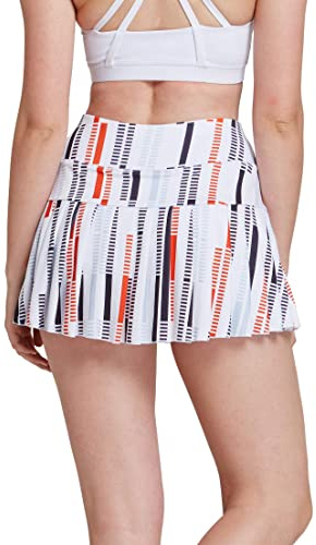 ThreeH Faldas Atléticas Faldas de Golf de Cintura Alta para Mujeres Deporte Correr Entrenamiento Bádminton Tenis