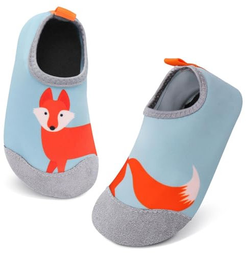 TMEOG Badeschuhe Kinder Wasserschuhe Kleinkind Aquaschuhe rutschfeste Schwimmschuhe Schnell Trocknend Strandschuhe Surfschuhe Badeschuhe für Kinder Jungen Mädchen