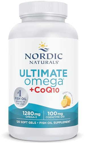 Nordic Naturals, Ultimate Omega-3 + CoQ10, 120 glutenfreie Softgels, 1280mg Omega-3 je Dosis, Sojafrei, GMO frei, Geschmacksneutral