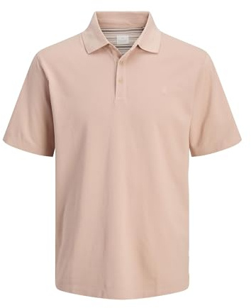 Jack & Jones Men's Jprbluwilliam Wash SS Polo Sn, Rose Dust, M