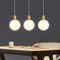 CBJKTX Suspension table à manger en verre - E27 or Lampe à suspension 3 flammes Lampe de table à manger suspendue Lustre réglable en hauteur pour salon chambre cuisine salle à manger (sans ampoules)