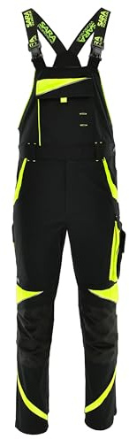 SARA WORKWEAR Arbeitshosen Männer Stretch - Latzhose Herren Arbeitshose mit Kniepolstertaschen - Arbeitslatzhosen Männer für alle Jahreszeiten Gr.46-64