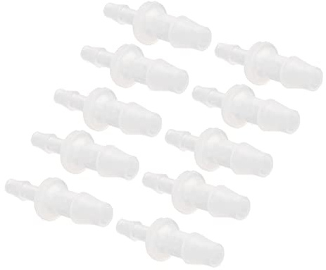 KIMISS Ajuste de Reductores de Barbas de manguera: Adaptador de Bomba de Aire de Acuario de 10 Piezas y Reducción del Conector de Unión para Aplicaciones de Tubos de Silicona (Adaptador 3.9-6.4)