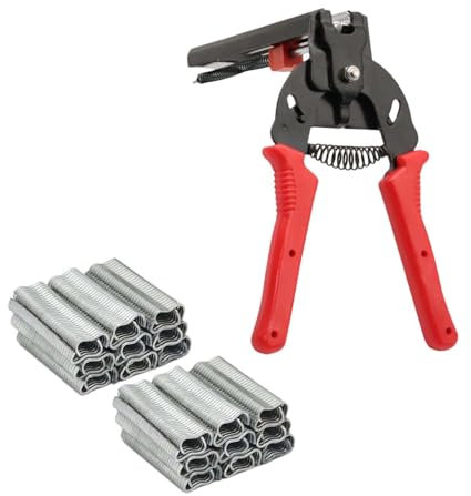 Abrazadera de jaula de alambre con 600 M clavos rápidos,Alicates para Alambradas,Abrazadera de jaula de alambre,fijación de alambre pinzas,Alicates De Malla De Alambre,Alicates de fijación de alambre