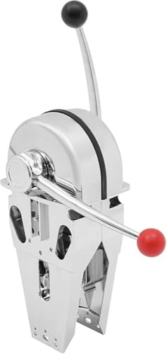 LXJBBD Control del acelerador de barco, control de motor de doble palanca marina de aleación de zinc para la mayoría de los tipos de barcos, acelerador de montaje superior y control de cambio