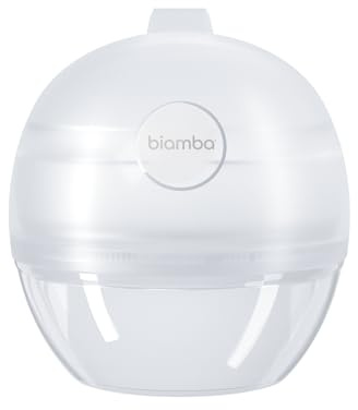 Biamba Collecteur de lait maternel en silicone – Tire-lait manuel 2 en 1 en silicone et collecteurs de lait pour l'allaitement, portable et mains libres, résistant aux fuites et aspiration silencieuse
