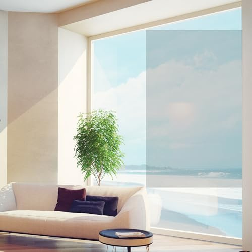 Pellicola protezione solare finestre termoisolante GRANDI + Gradazioni Alta Qualità Nano Carbon Oscurante Anti UV efficienza termica privacy controllo calore adesiva (Transparent-70%, 60 X 120 CM)