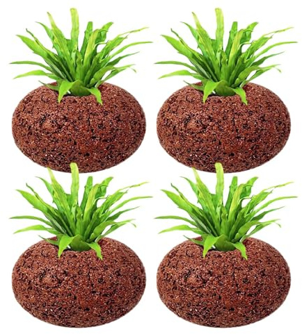 Kasmole Soporte para Plantas de Acuario 4 Piezas Porosas