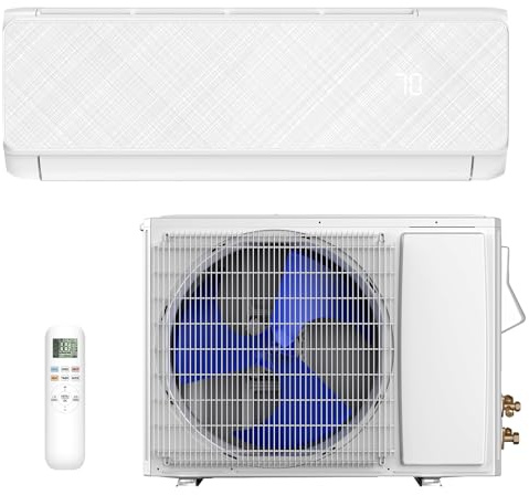 ZAFRO 12000 BTU Mini Split Air Conditioner Heating System, 22 SEER2 Inverter Ductless Mini Split AC System with Remote Control, Ultra Quiet 24dB, Cools/Heats Up to 750 Sq.Ft